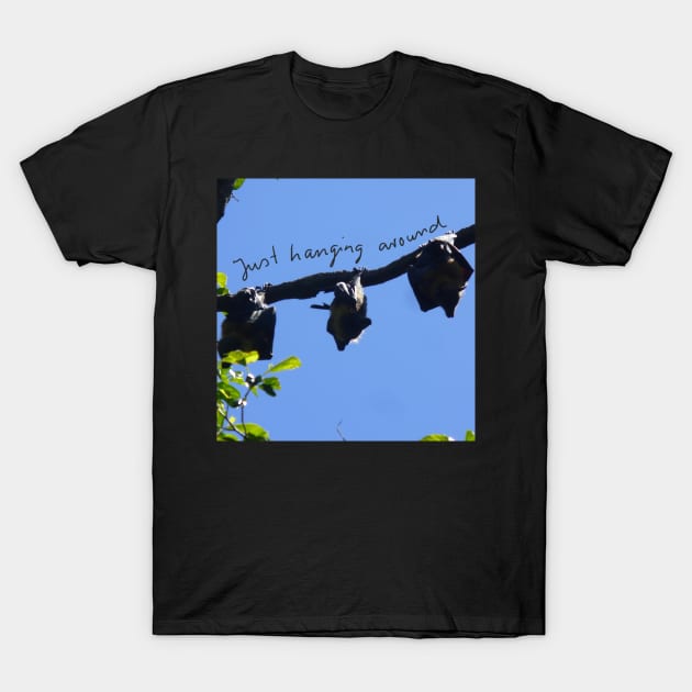 Bats Just Hanging Around T-Shirt by KaSaPo